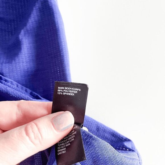 Zella Womens Racerback Tank Top Active Stretch Mesh Workout Training Blue Small - Picture 3 of 6